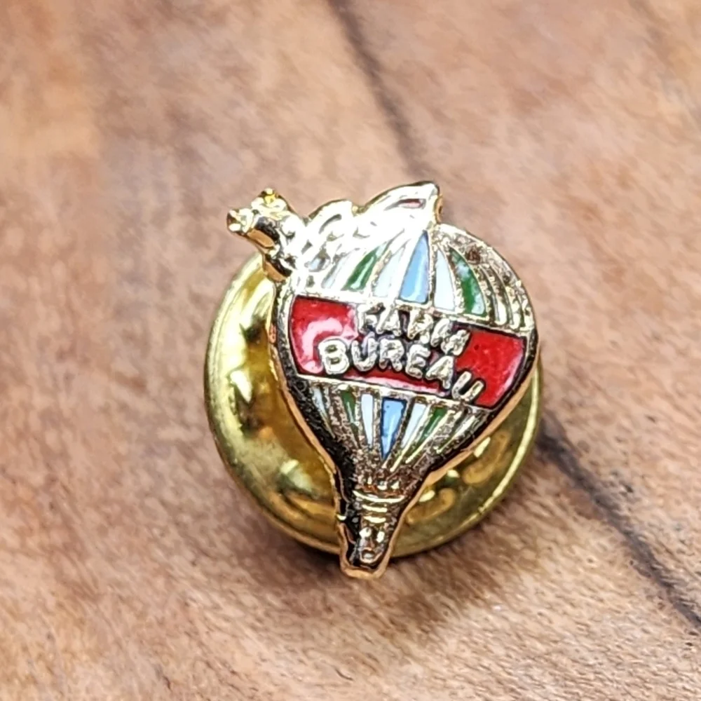 😄Pick 3/$24: Enamel Pin, Farm Bureau on Gold Tone